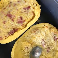 Courge spaghetti carbonara