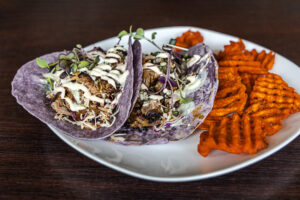 Gaufres de patate douce au chèvre
