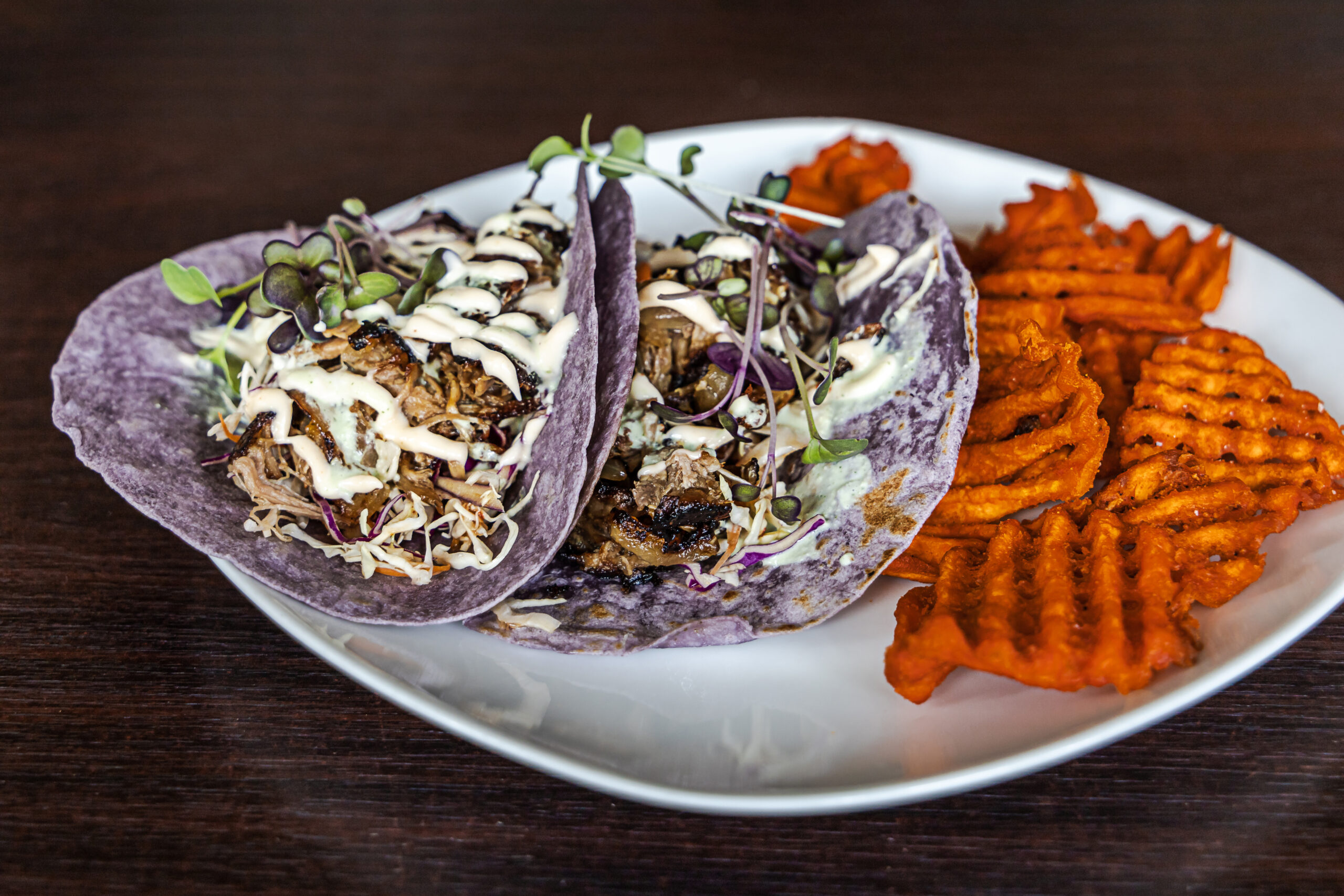 Gaufres de patate douce au chèvre