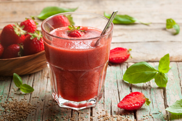 Smoothie aux fraises